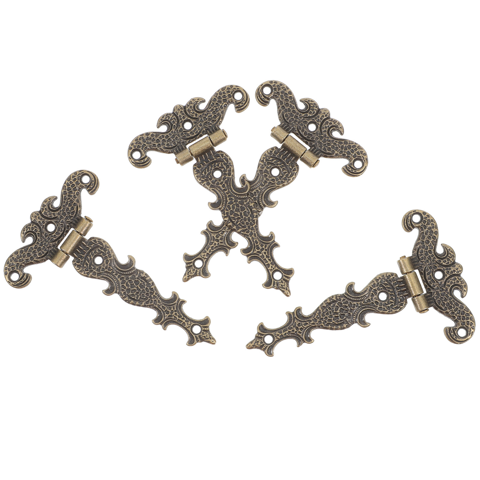 Vintage Furniture Hardware Replacement - 4개입 빈티지 아연 합금 힌지 레트로