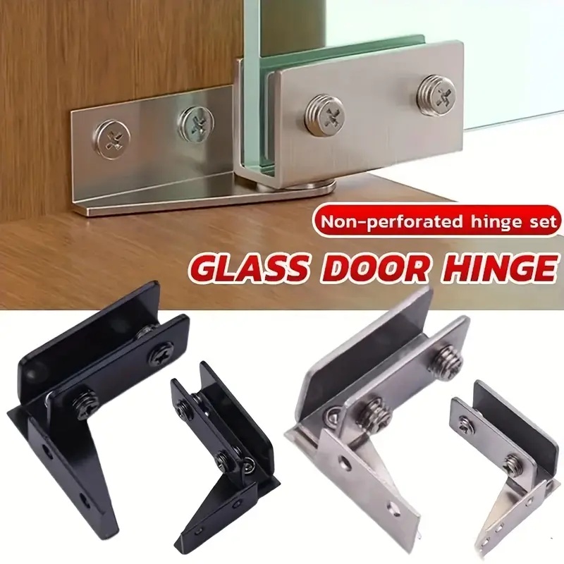 Furniture Hardware Display - 2개 비천공 유리문 경첩, 디스플레이 캐비닛