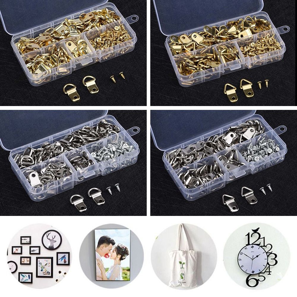Furniture Hook Hardware - 골든 더블 홀 삼각형 D 링