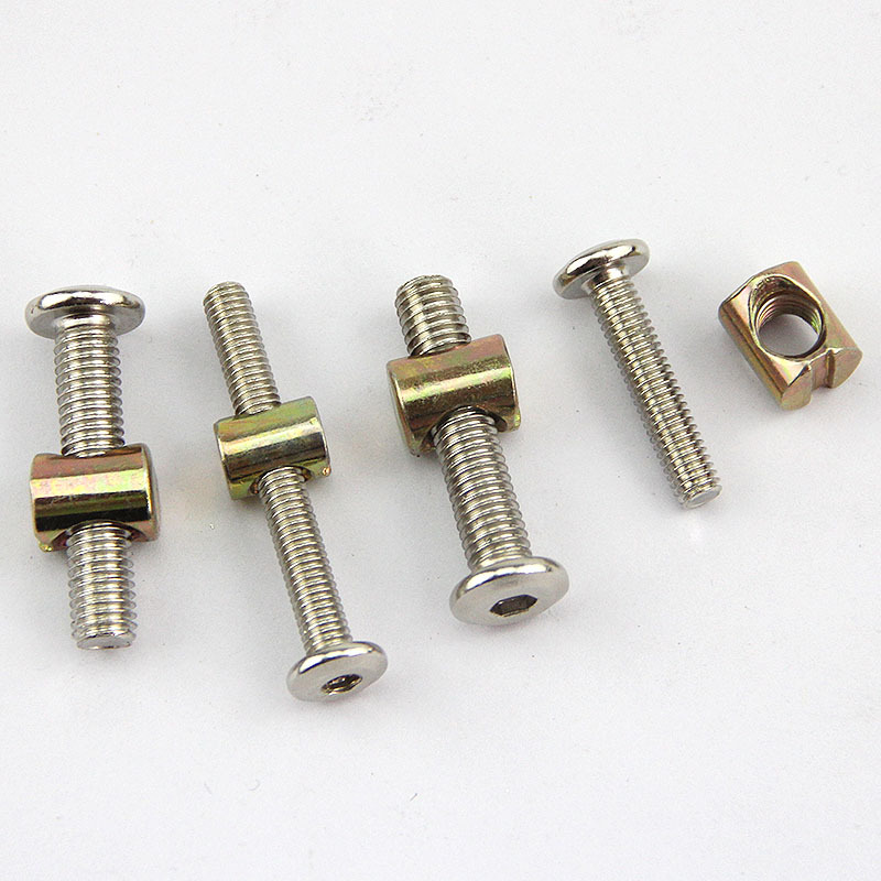 Furniture Hardware Barrel Nut - 20개/세트 탄소강 가구 볼트 및 너트