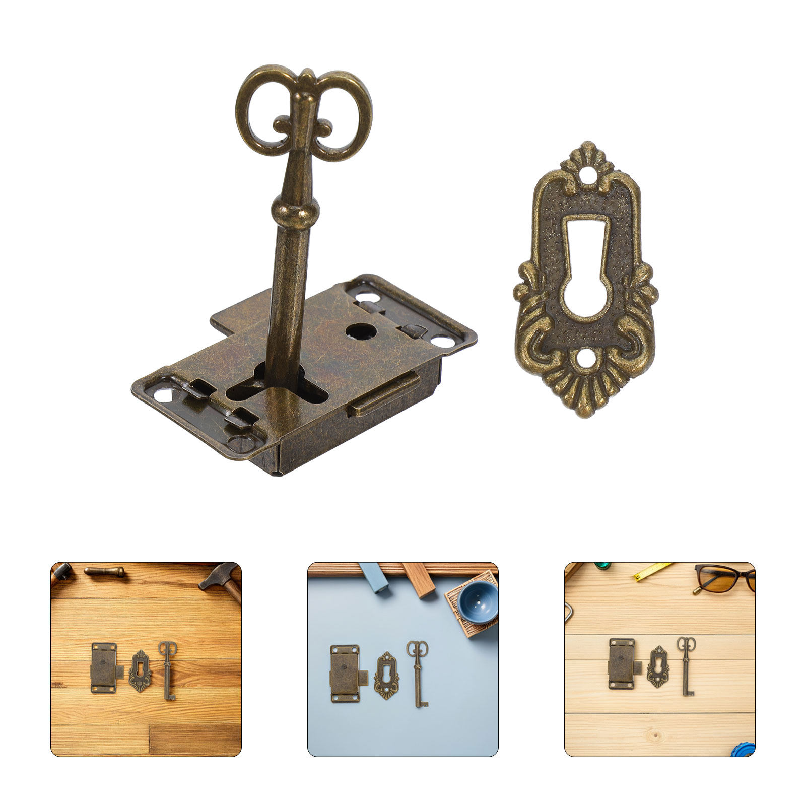 Vintage Furniture Hardware Replacement - 4세트 레트로 캐비닛 잠금장치 철제 찬장