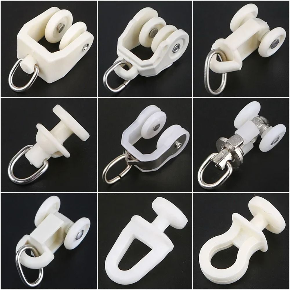 Furniture Hook Hardware - 10개입 직선 곡선 트랙 롤러 커튼