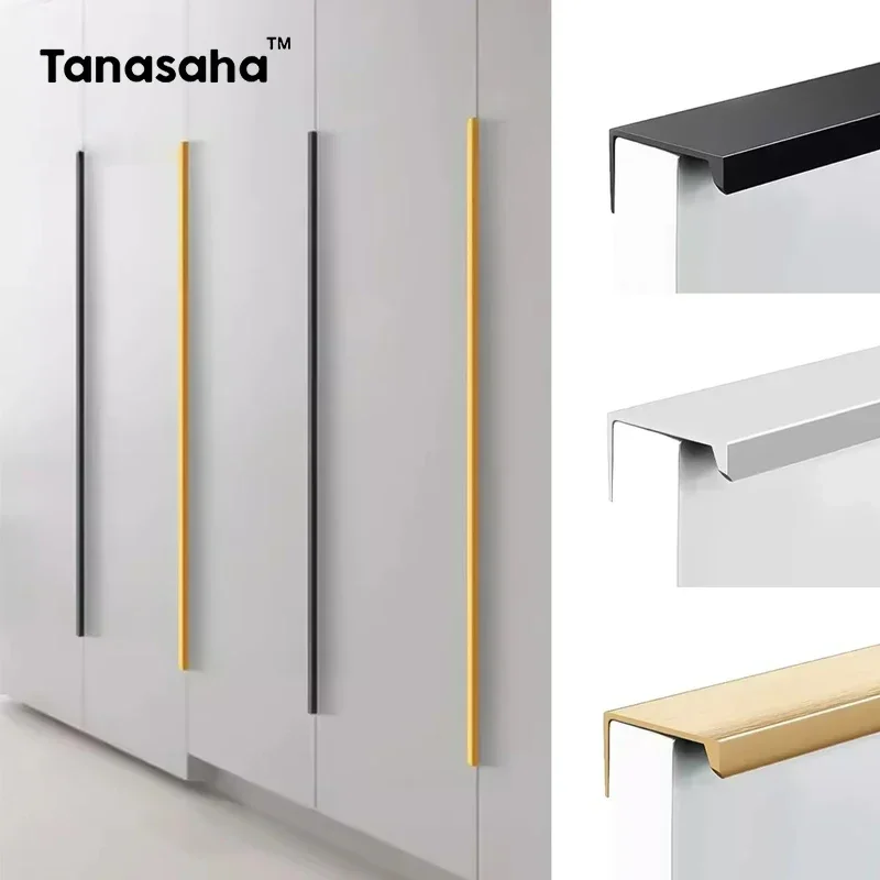 Drawer Pull Gold - 숨겨진 가구 핸들 매트 블랙 골드