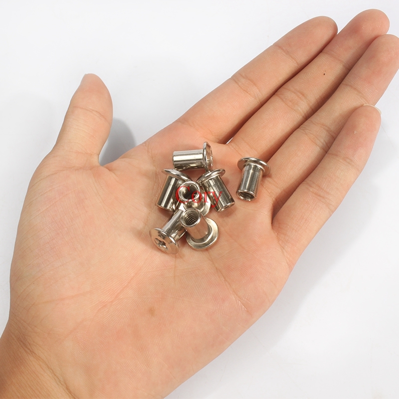 Furniture Hardware Barrel Nut - 10pcs 6mm 배럴 너트 플랫 헤드