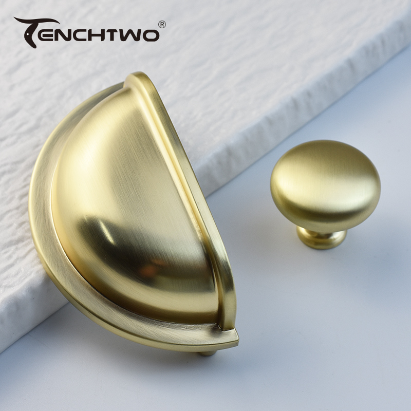 닦았 황동 가구 손잡이 쉘 귀 라운드 단일 구멍 주방  - Drawer Pull Gold 리뷰 및 가격