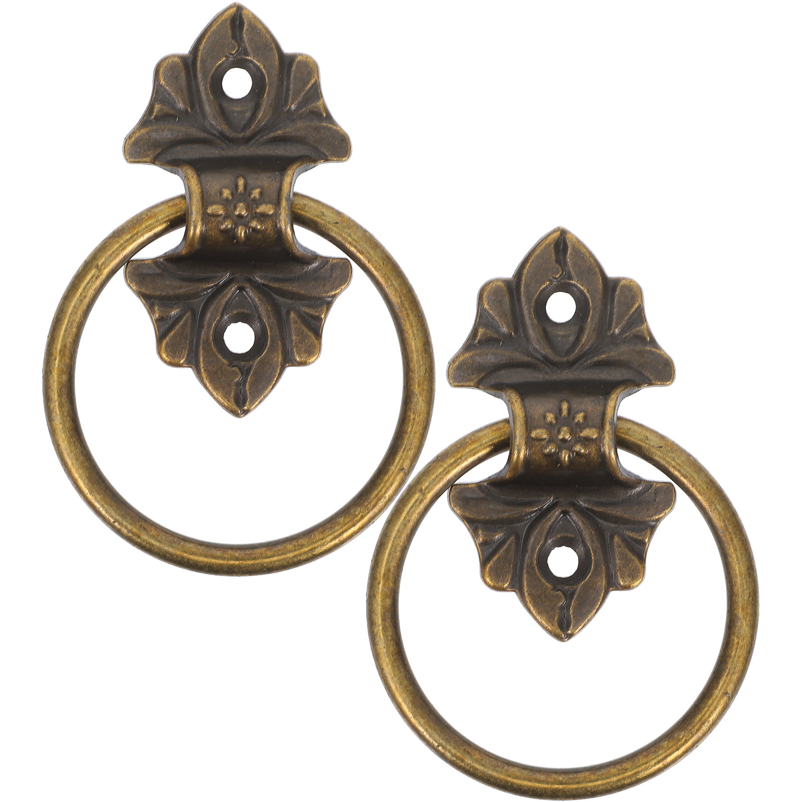 2Pcs 빈티지 스타일 라운드 링 서랍 손잡이 드레서  - Vintage Furniture Hardware Replacement 리뷰 및 가격