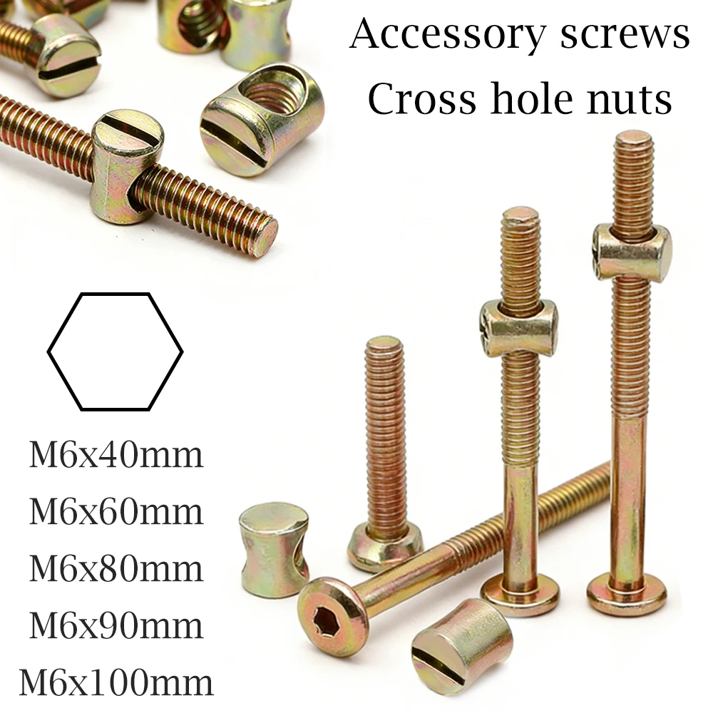 10/20Pcs M6 육각 소켓 헤드 캡 나사, 40- - Furniture Hardware Barrel Nut 리뷰 및 가격