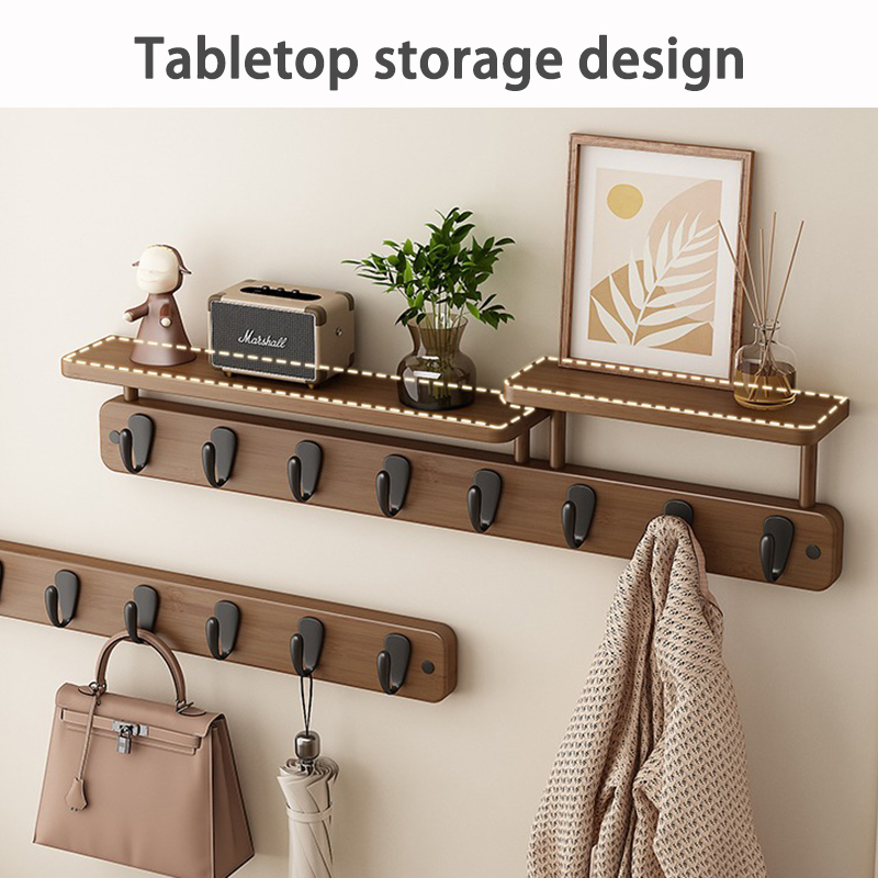 대나무 벽 코트 랙 스토리지 행거 코트 랙 거실 주최자 - Furniture Hook Hardware 리뷰 및 가격