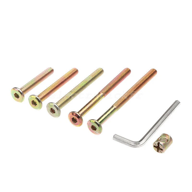 50개 M6x40/50/60/70/80mm 유아용 침대 - Furniture Hardware Barrel Nut 리뷰 및 가격