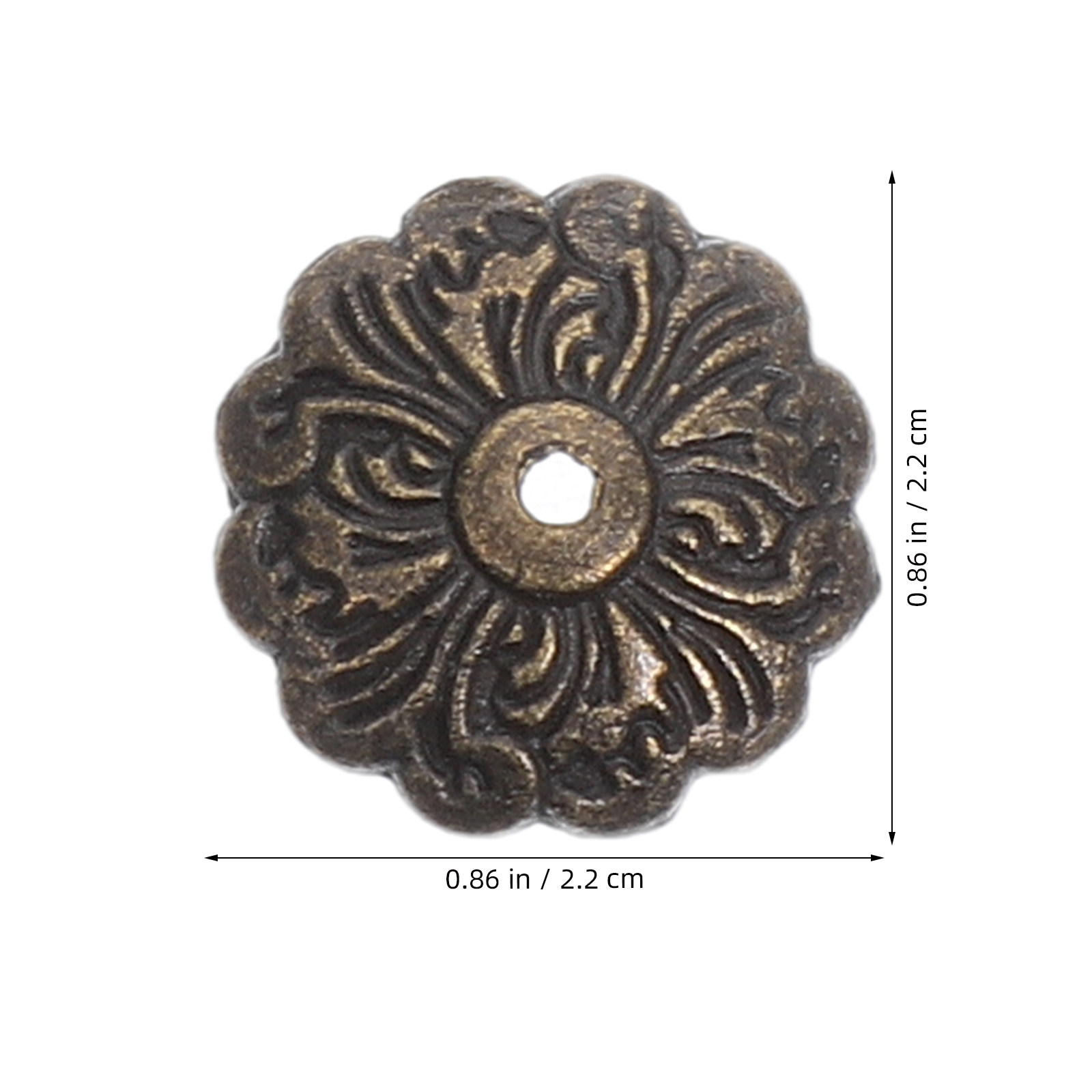 50개 두꺼운 금속 꽃무늬 백플레이트 황동 마감 원형  - Furniture Hardware Knobs 리뷰 및 가격