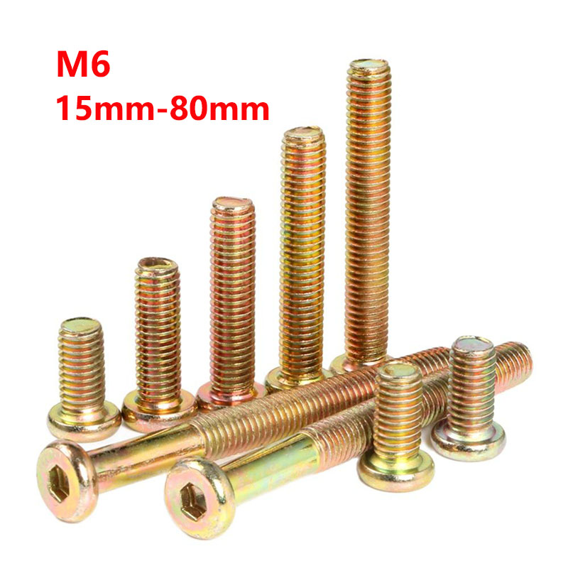 M6 아연 도금 육각 드라이브 알렌 소켓 캡 가구 나사 - Furniture Hardware Barrel Nut 리뷰 및 가격
