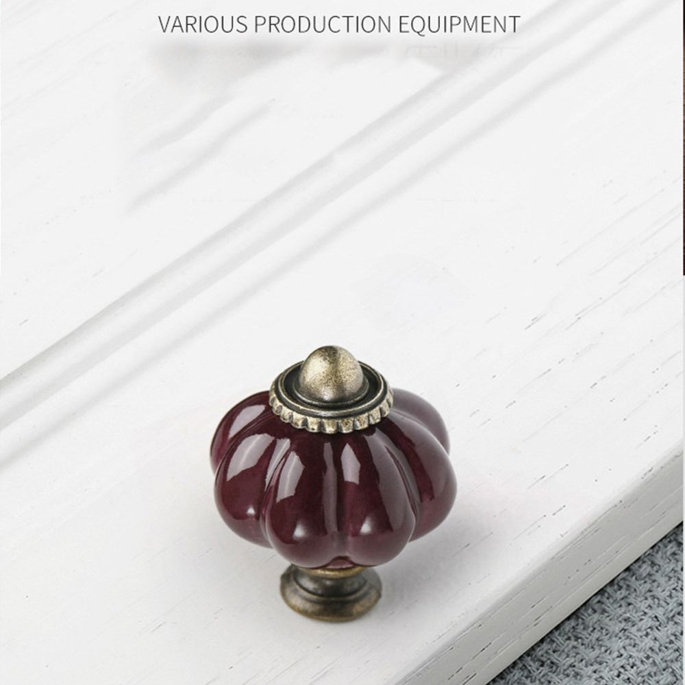 심플한 싱글 홀 세라믹 호박 손잡이 유럽 스타일 빈티지 - Furniture Hardware Knobs 리뷰 및 가격